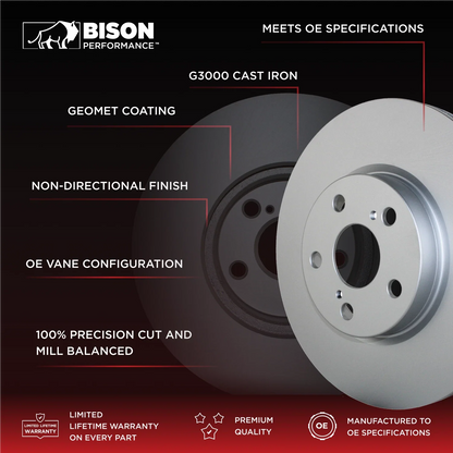 Front & Rear Brake Kit Disc Rotors & Akebono ProACT Pads for Ford Taurus