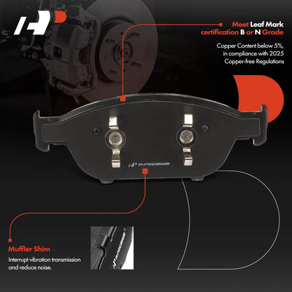 Set of 4 Front Ceramic Brake Pads for Mercedes-Benz E550 (2012–2014) P-1652