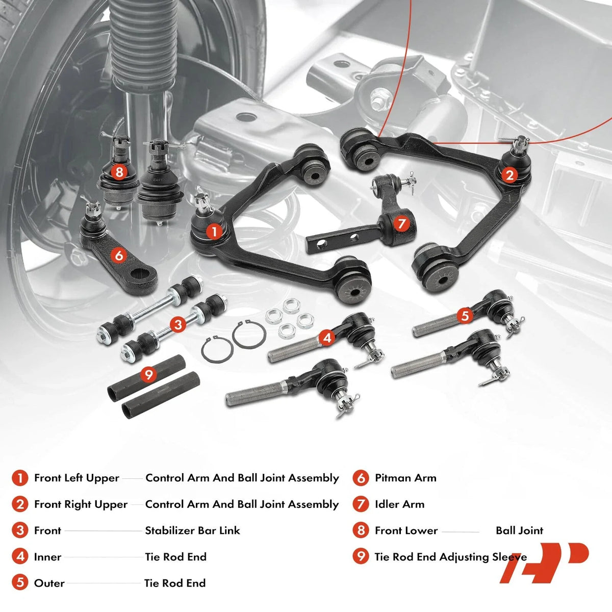 Set of 14 Control Arms for Ford F-150 (1997–2003)