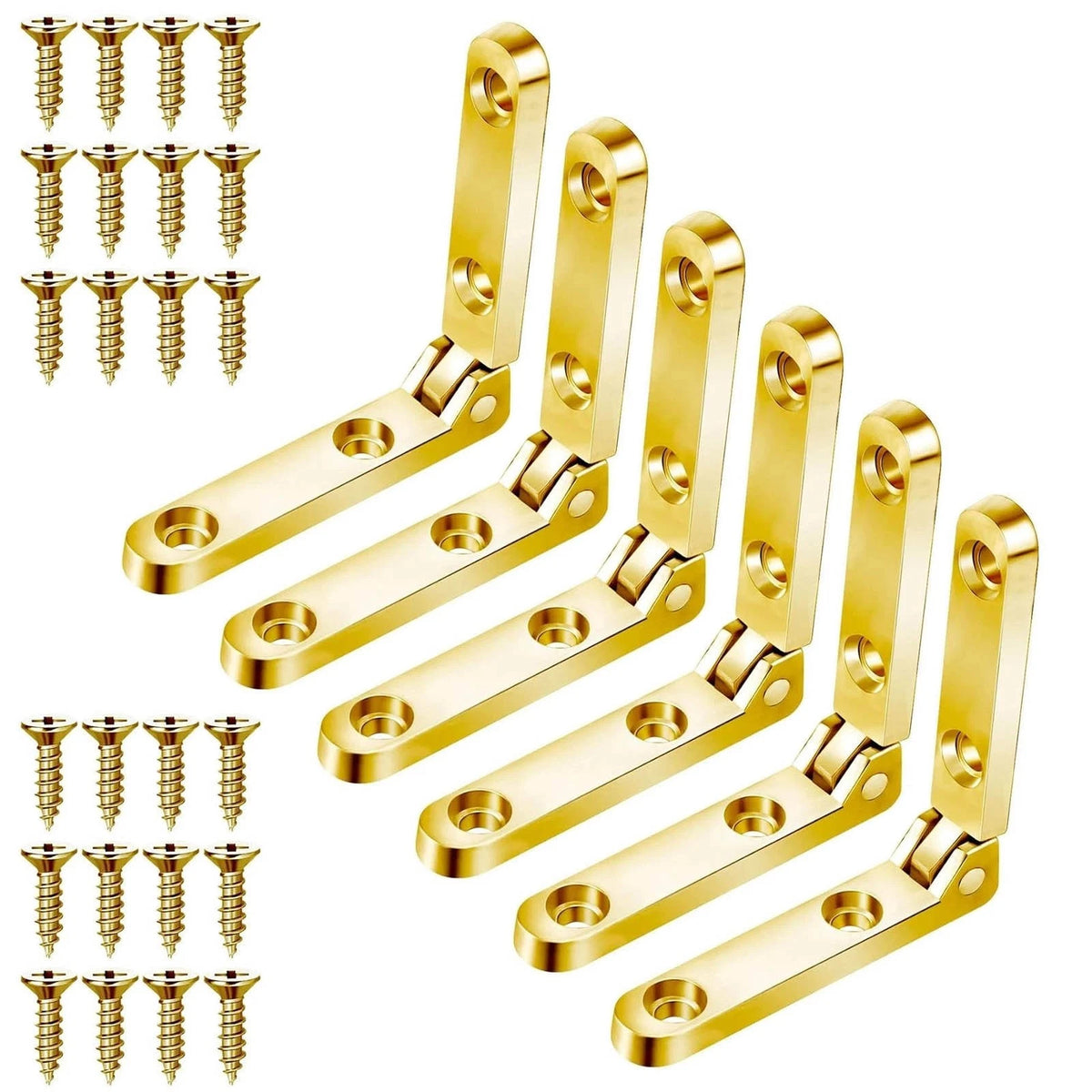 Small Hinges with Screws for Miniature Furniture and Jewelry Boxes