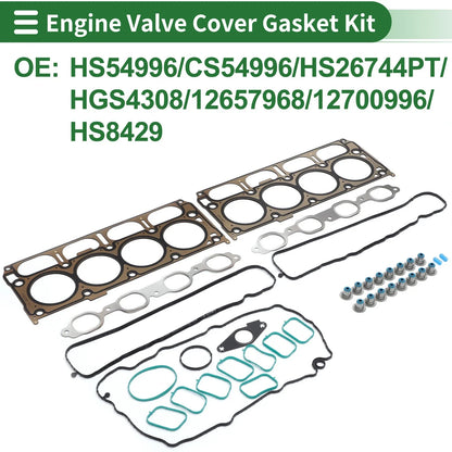 Engine Valve Cover Gasket Kit for Chevrolet Tahoe 5.3L (2015–2020)