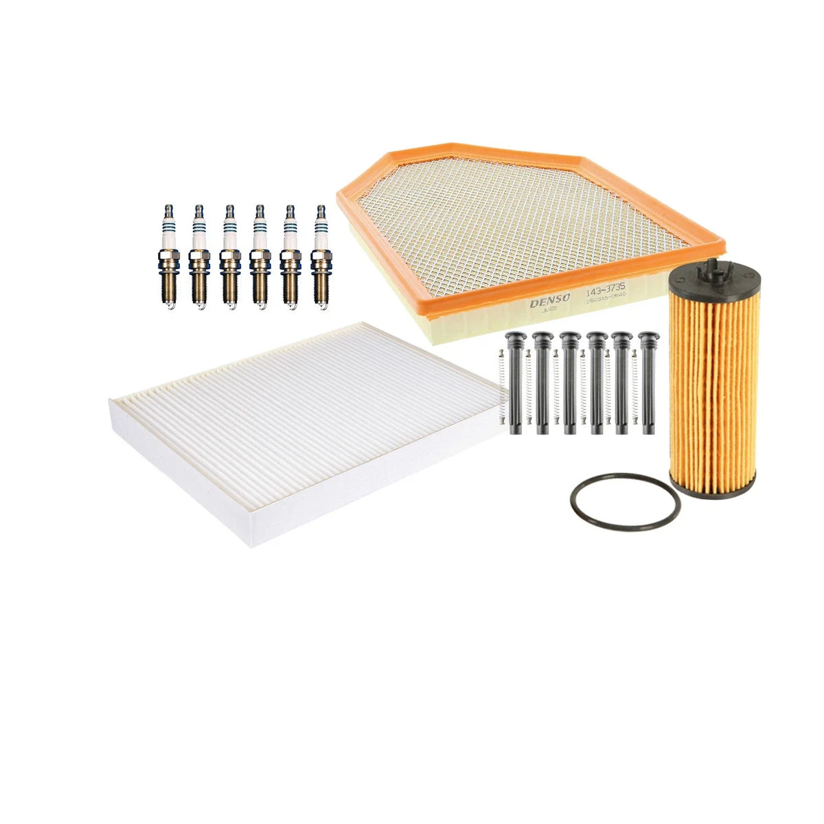 Denso Tune Up Kit 6 Spark Plugs & Boots for Dodge Charger 300 (2012)