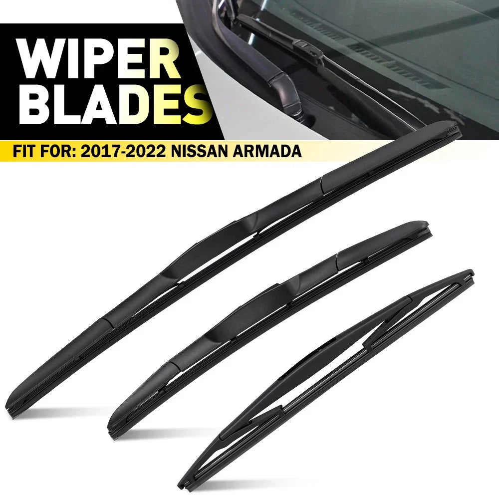 3Pcs Windshield Wiper Blades 14" 19" 12" for Nissan Armada (2017–2022)
