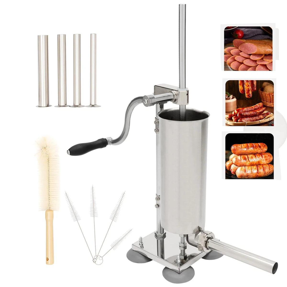 Sausage Stuffer for Kitchen (3.5L/8lbs) Stainless Steel