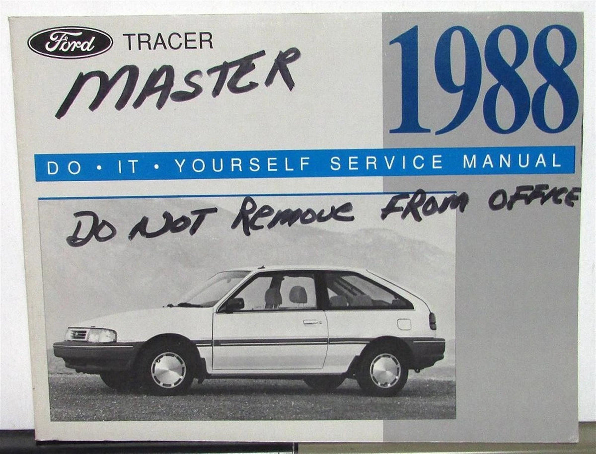 Owner Maintenance Light Repair Manual for Ford Mercury Tracer (1988)