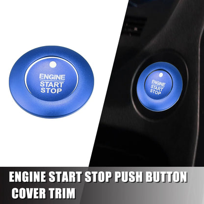 Engine Start Stop Button Cover Kit for Ford Explorer Hybrid (2020–2023) - Blue 723115121216