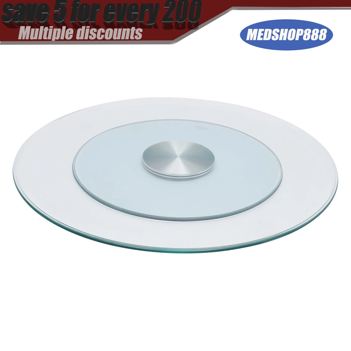 27.56" Glass Turntable for Dining Table Centerpiece