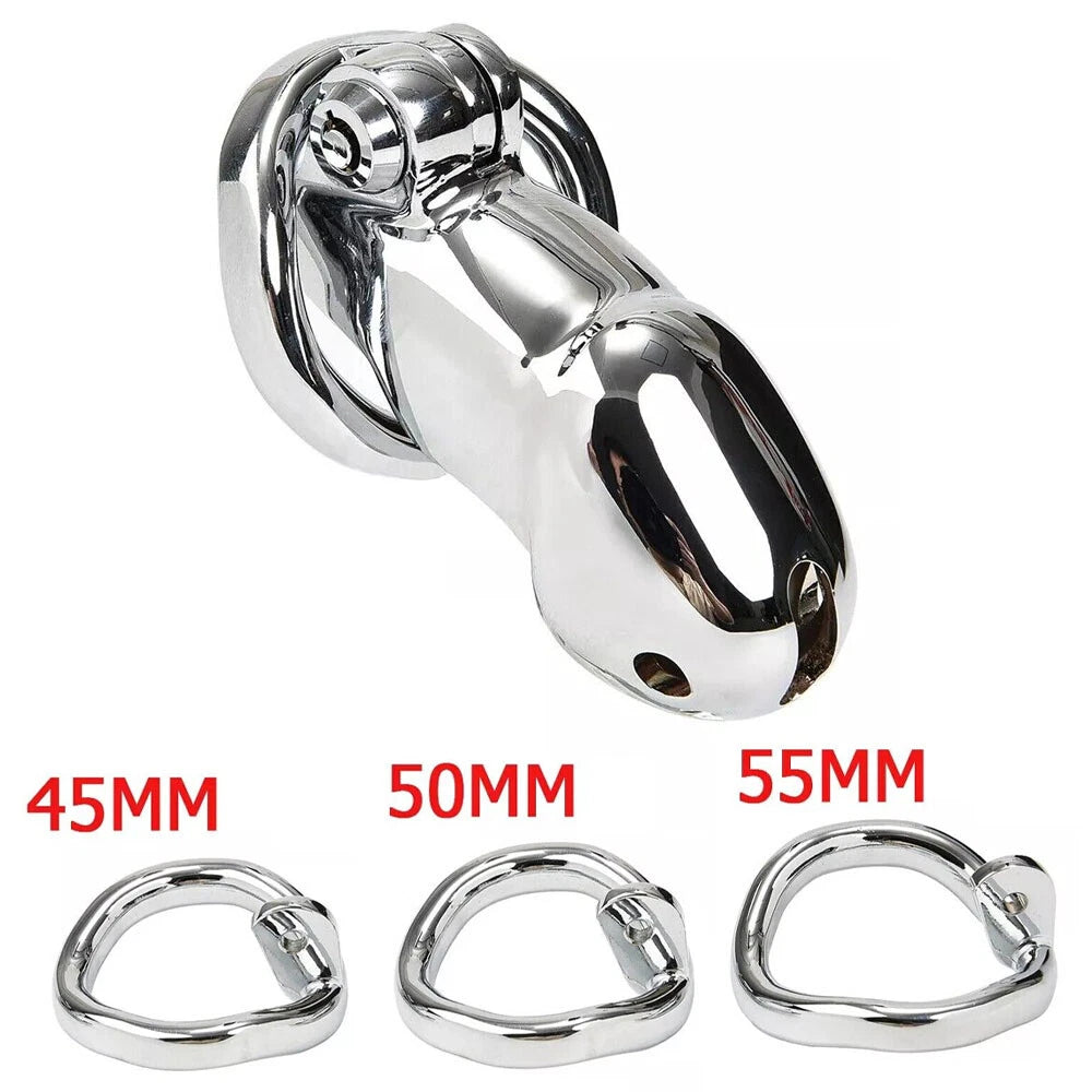 Stainless Steel Male Chastity Device for Click&Lock (2024)