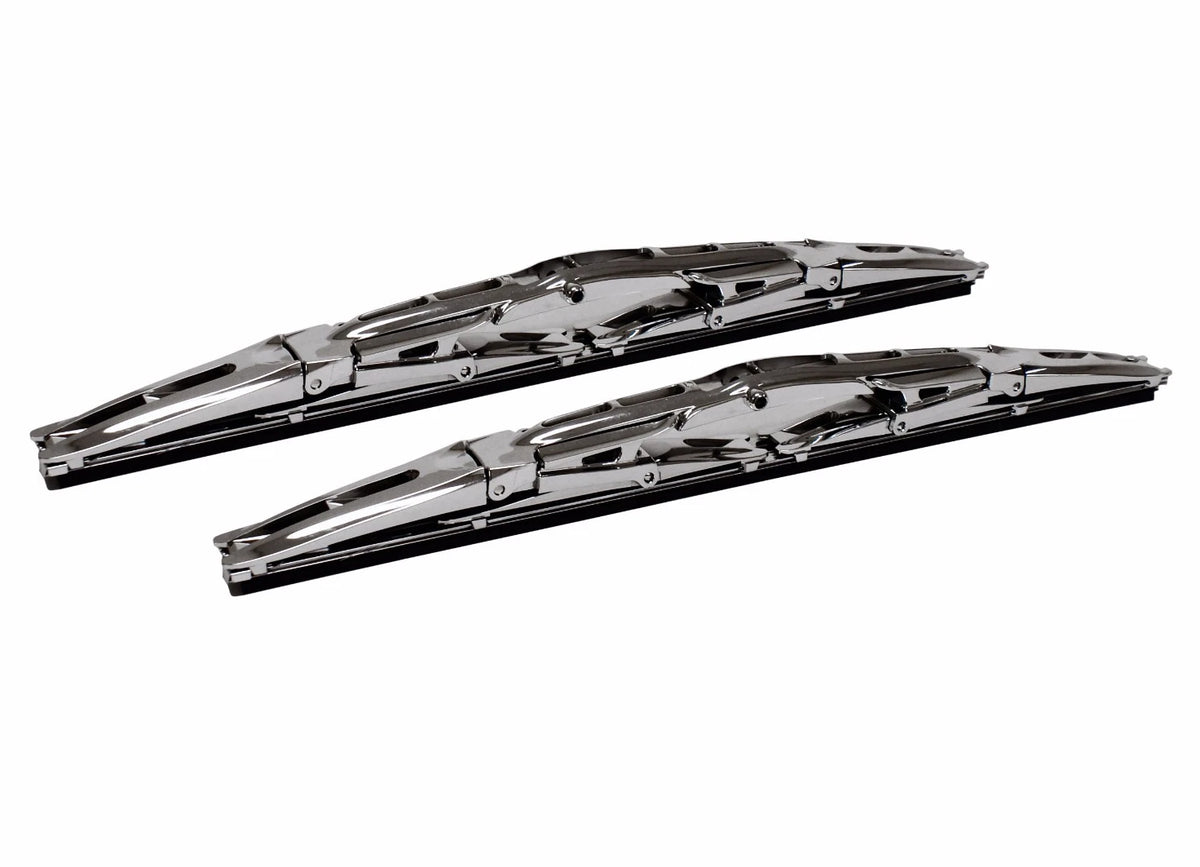 2X 22" Chrome Double Dual Blade Windshield Wiper for Universal (693)
