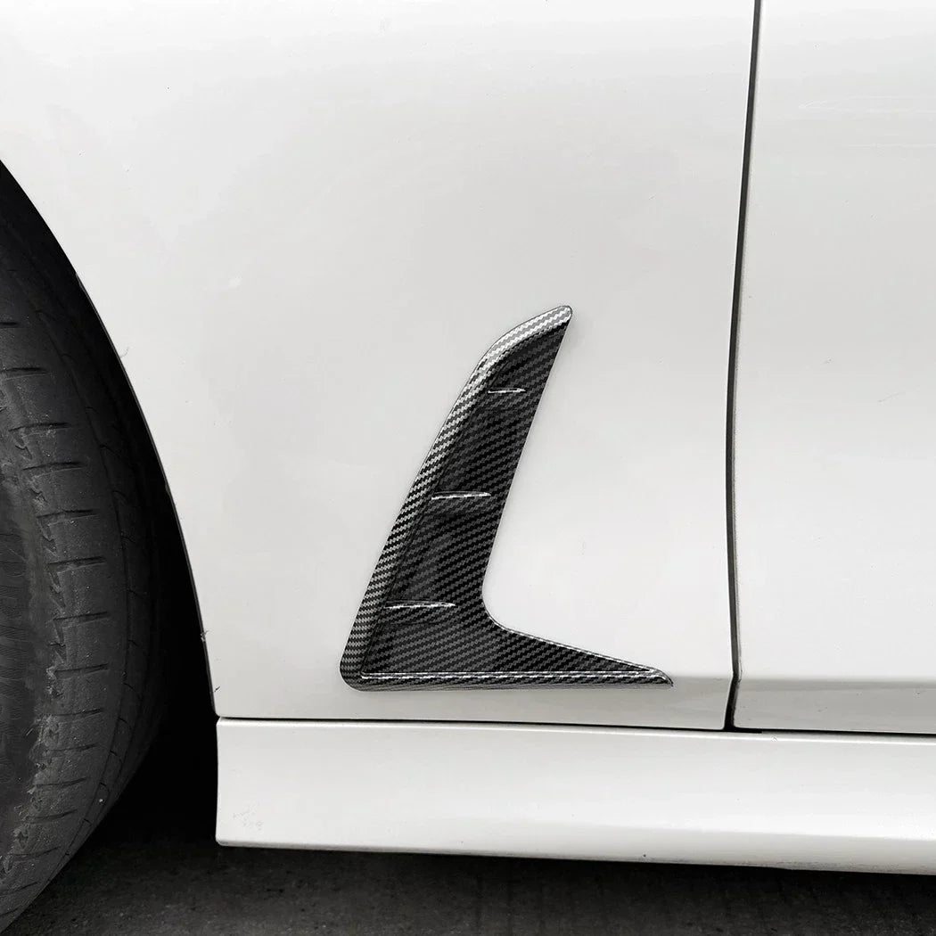 2X Carbon Look Add-On Side Fender Vent Duct Trims for BMW 3-Series G20/G21
