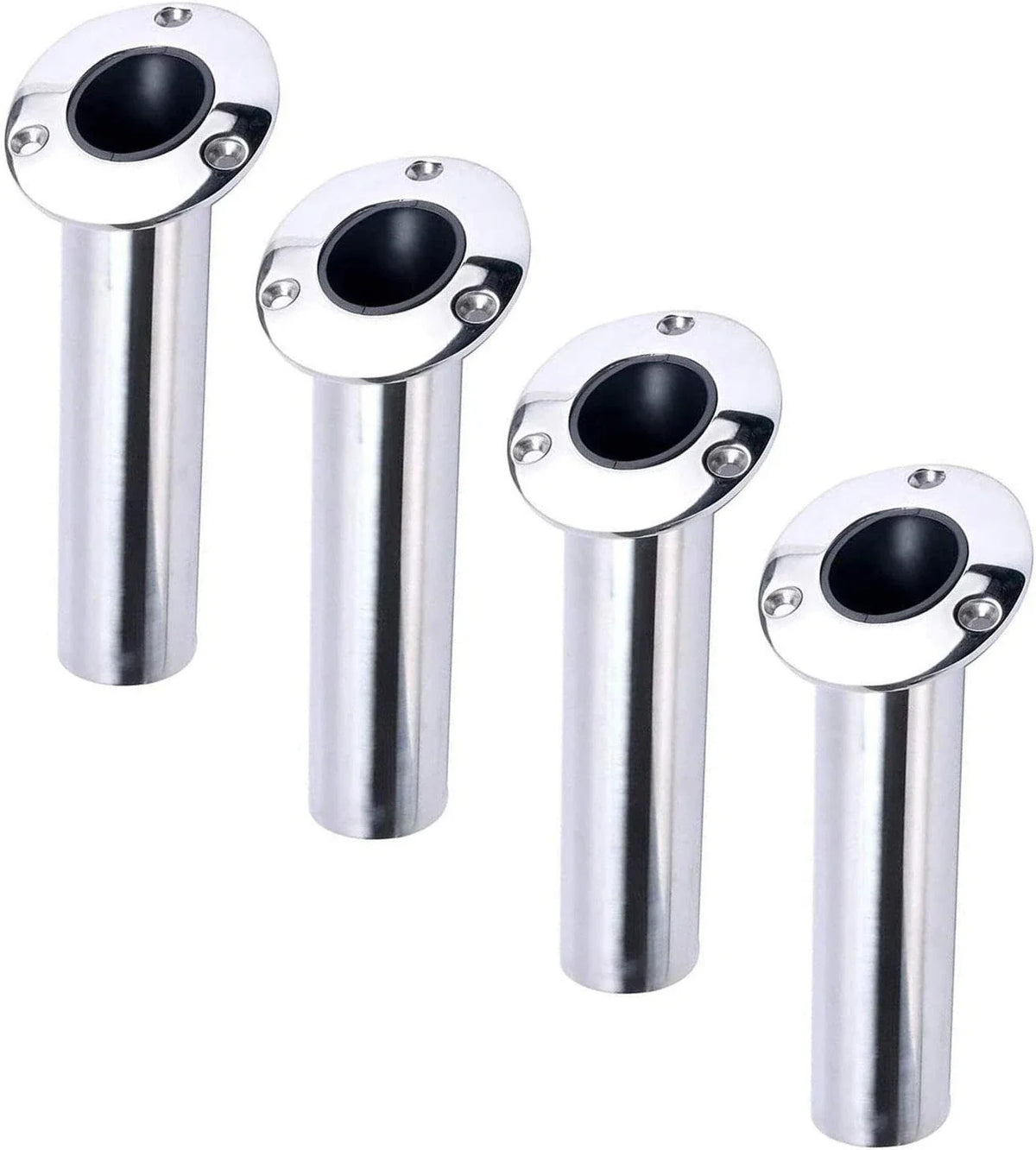 4X Flush Mount Fishing Rod Pole Holder for (316 Stainless Steel)
