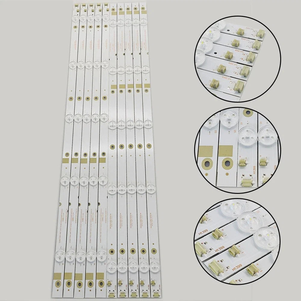 Set of 2 LED Strips for SHARP LC-55P6000U, Insignia NS-55D420NA18 (2015–2015)