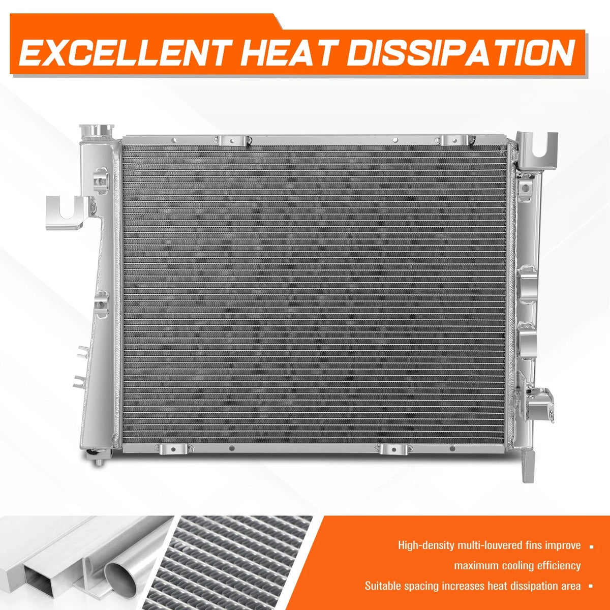 Full Aluminum 3-Row Cooling Radiator for Dodge Ram 1500 2500 3500 (2004–2009)