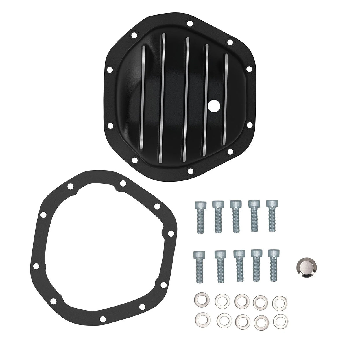 Black Differential Cover for Ford Bronco (1972–1979) SPC4909BKKIT w/Bolts