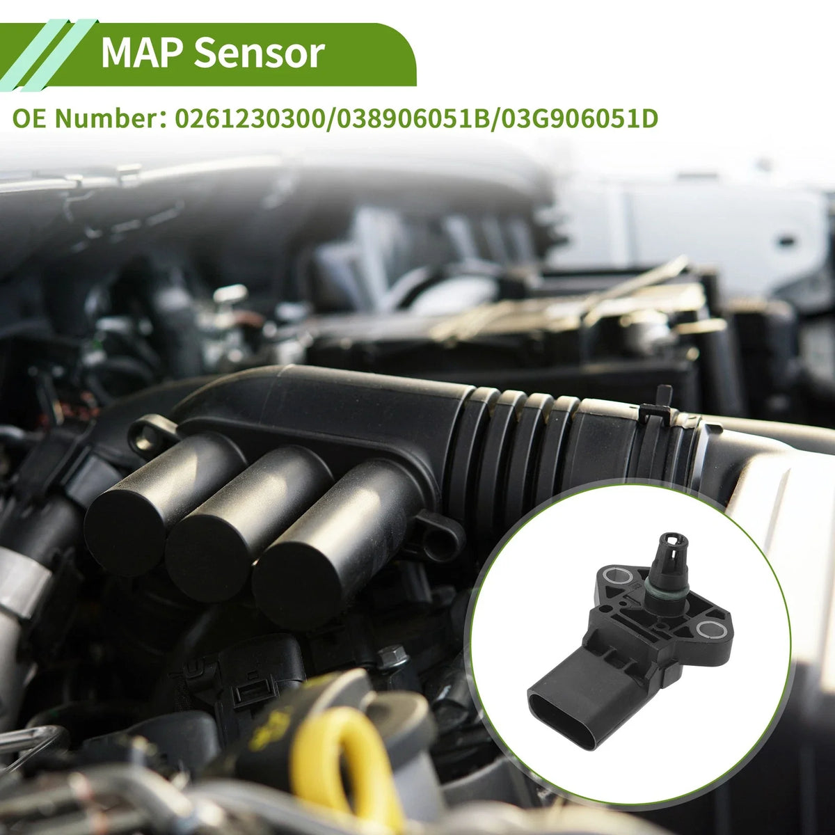 MAP Sensor No.0261230300 for Audi A6 C6 2.7 TDI (2004–2011)
