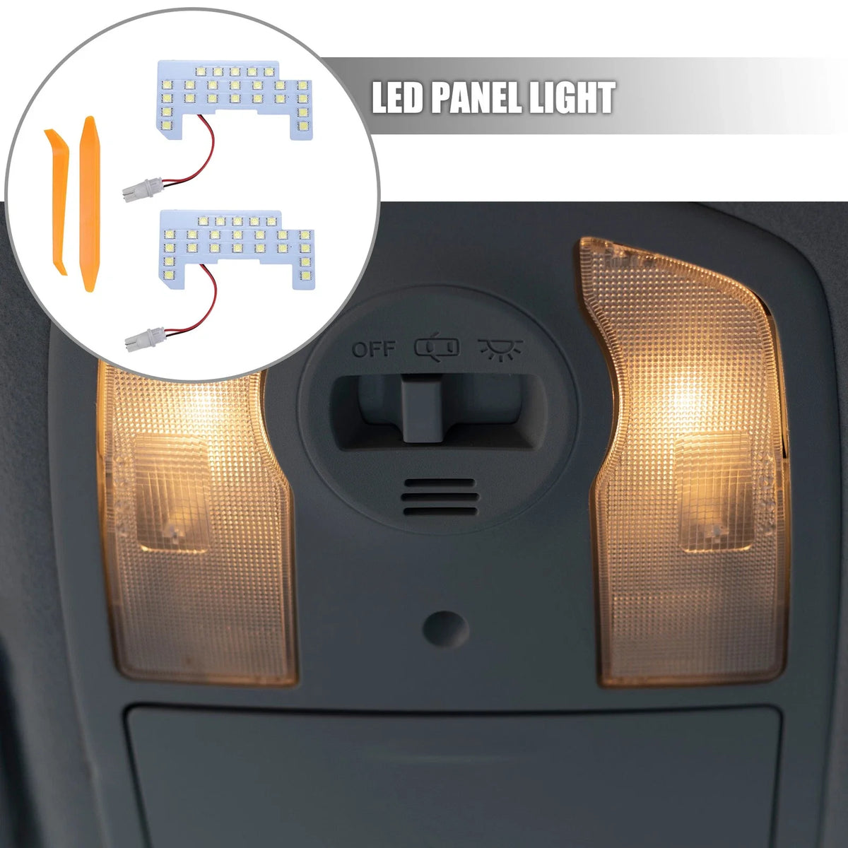 Set of 2 5050SMD 6000K LED Dome Lights for Honda N-WGN (2013–2020)