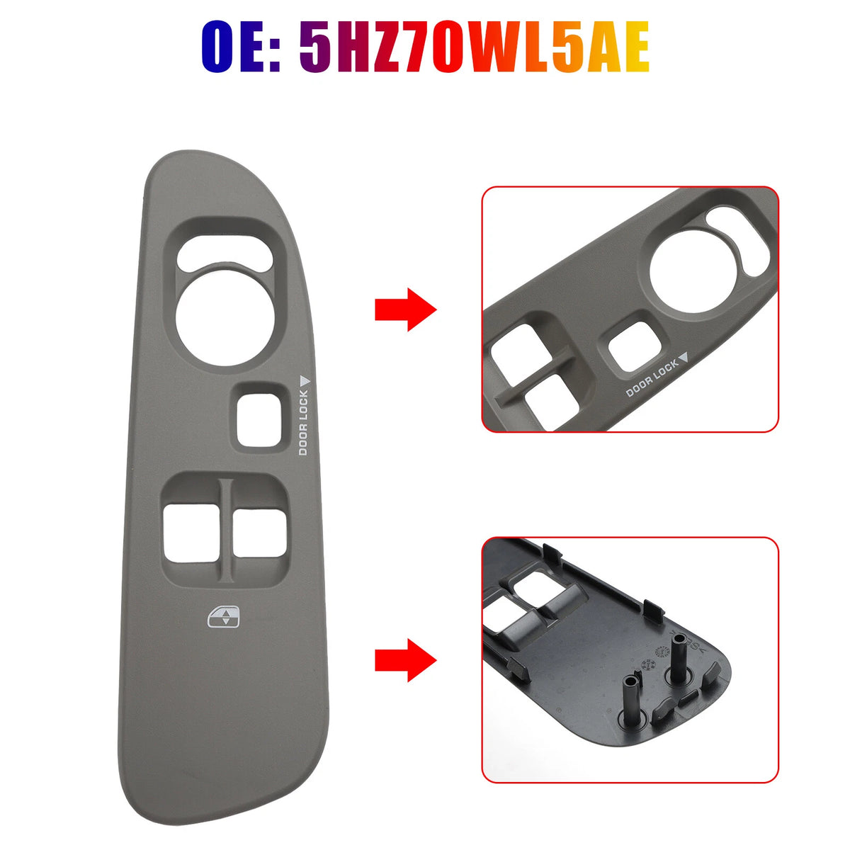 Driver Side Window Switch Bezel for Dodge Ram (2003–2008) 5HZ70WL5AE