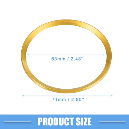 Set of 4 Wheel Hub Center Cover Rings for Honda Civic (2016–2021) Gold Tone