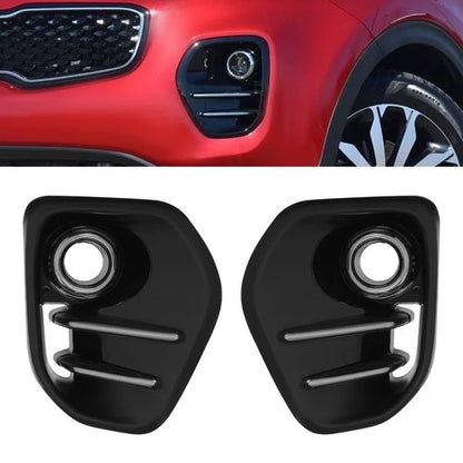 1 Pair Black Fog Light Covers for Kia Sportage (2017–2019)