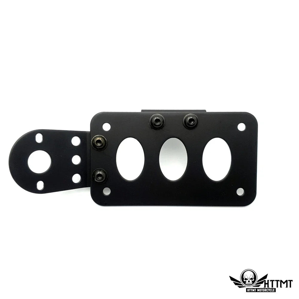 Black Metal License Plate Frame for Motorcycle