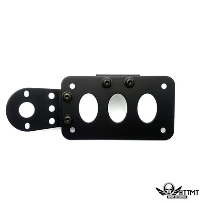 Black Metal License Plate Frame for Motorcycle