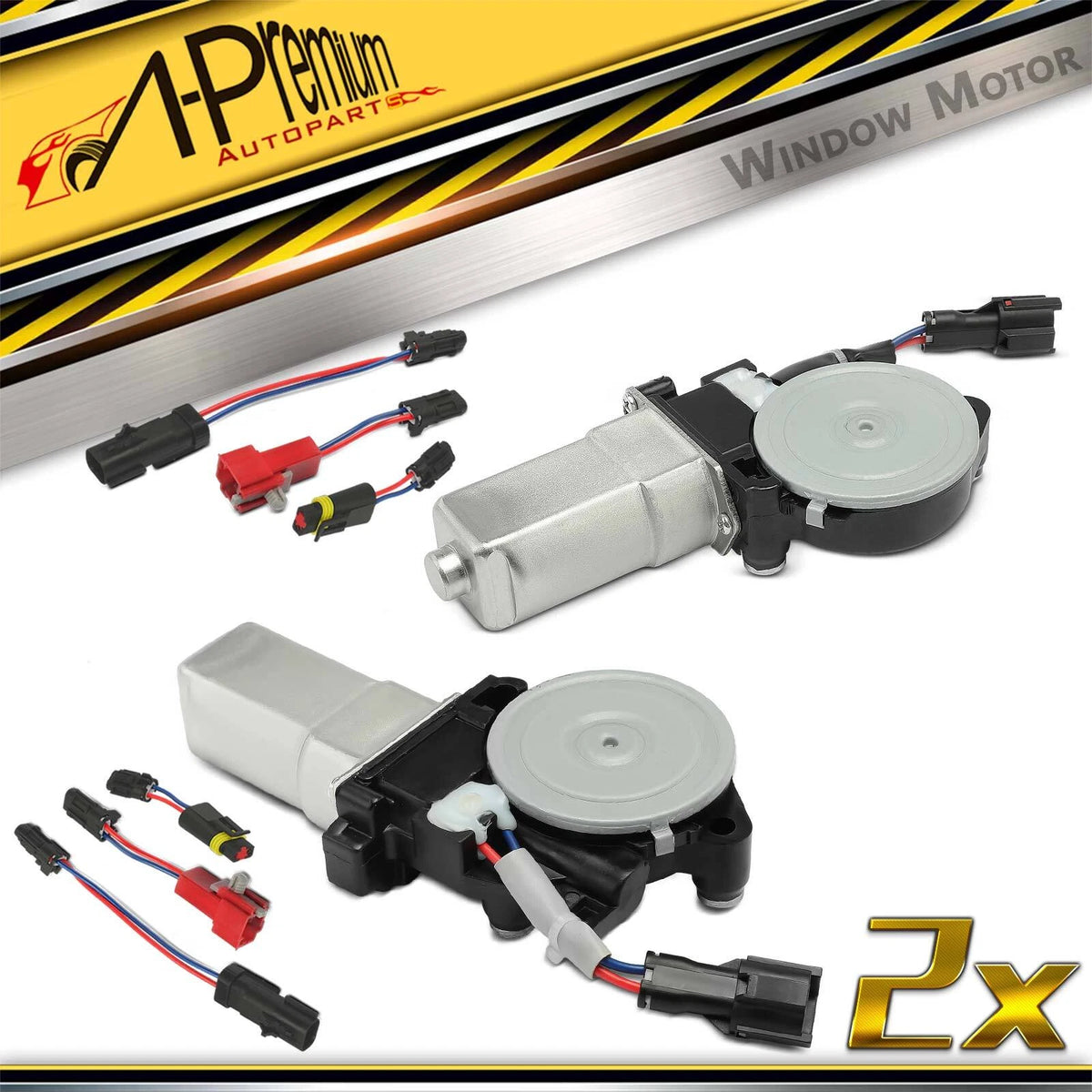 2X Front or Rear Window Motor for Jeep Grand Cherokee Dodge Ram 2500 (2000–2021) - 4724207AB, 4814119, 4814119AB
