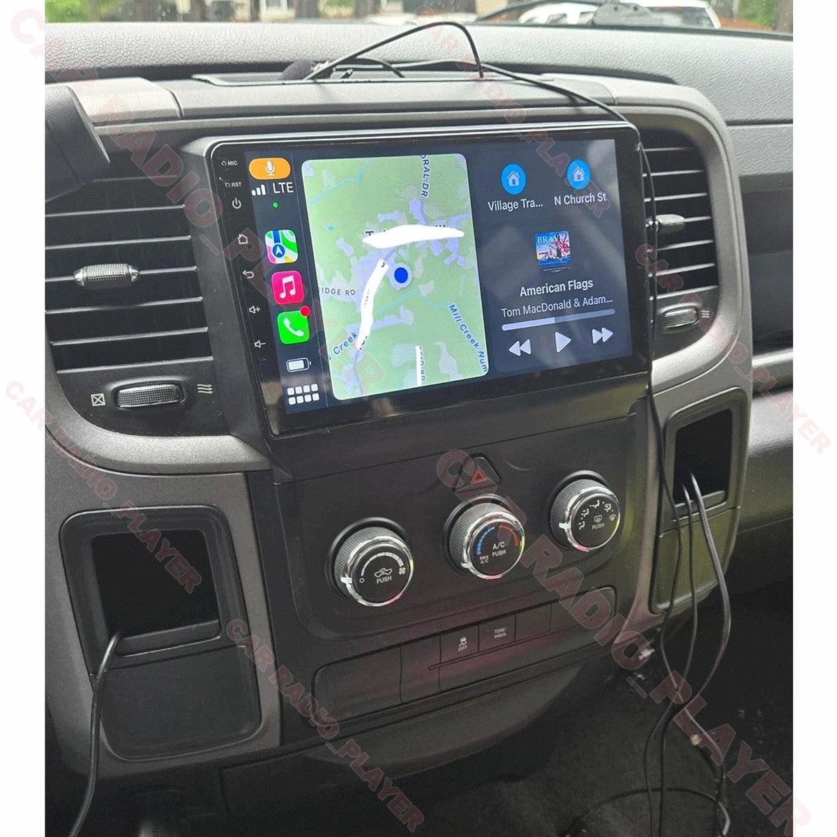 64GB Carplay Radio GPS Android Auto Head Unit for Ram 1500 2500 3500 (2013–2019)