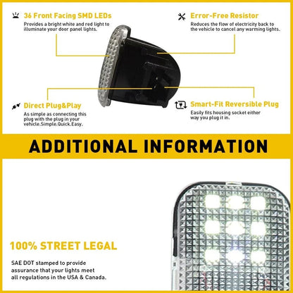 2X LED Door Courtesy Light for Chevy Silverado GMC Sierra Suburban Tahoe Yukon