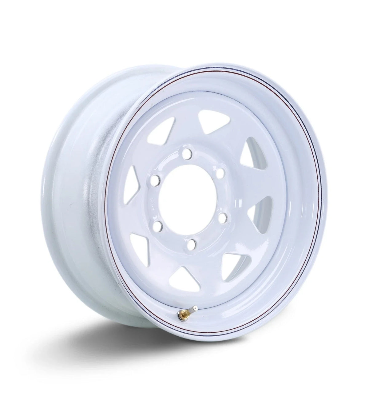 15x6 Heavy Duty Trailer Wheel for Libra (6 Lug, 5.5" PCD, White Spoke)