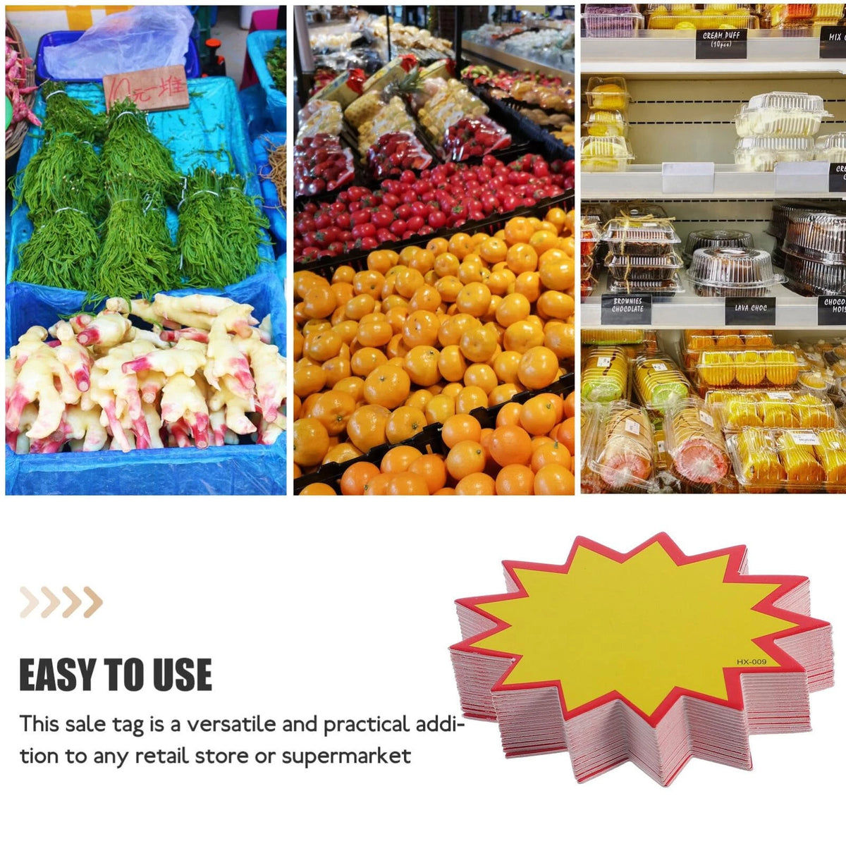 200Pcs Star Burst Signs for Automotive Use (Blank 2.75x1.97in)
