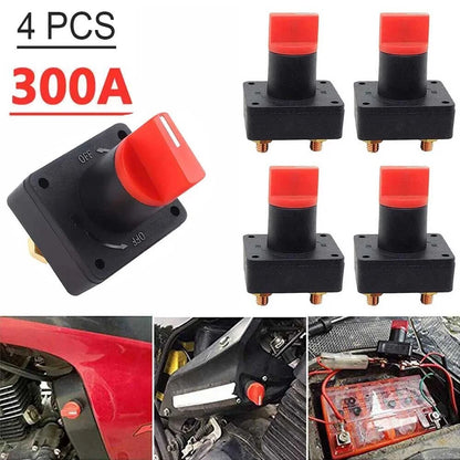 4X Battery Switch On Off Rotary Isolator DC12V 300A for Car Truck Boat