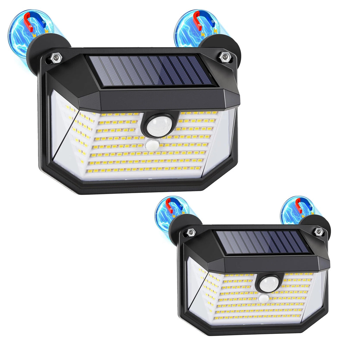 2X LED Magnetic RV Solar Lights for Outdoor Use (800LM)