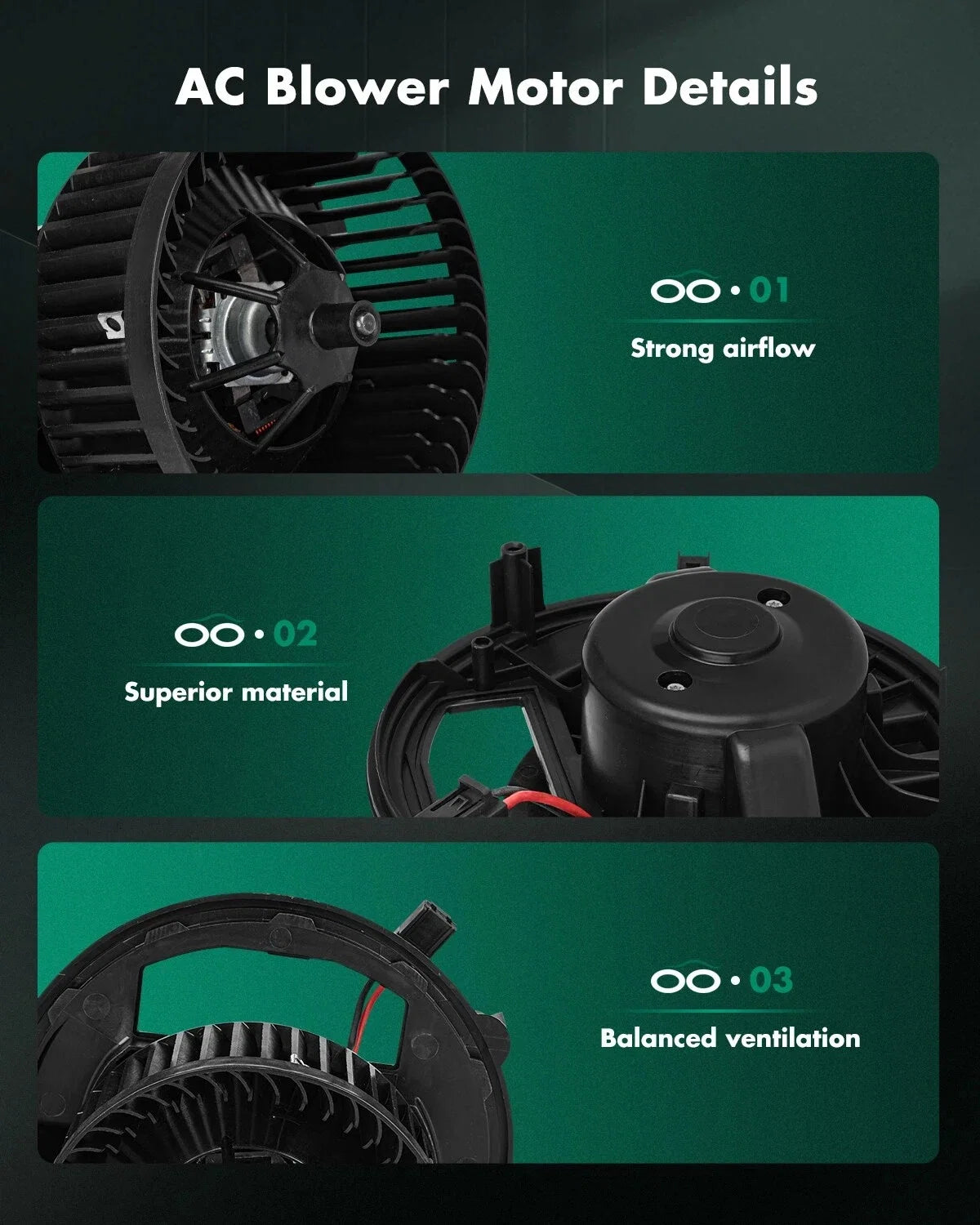 A/C Heater Blower Motor for Volkswagen Golf, Audi A3 (2015–2021)
