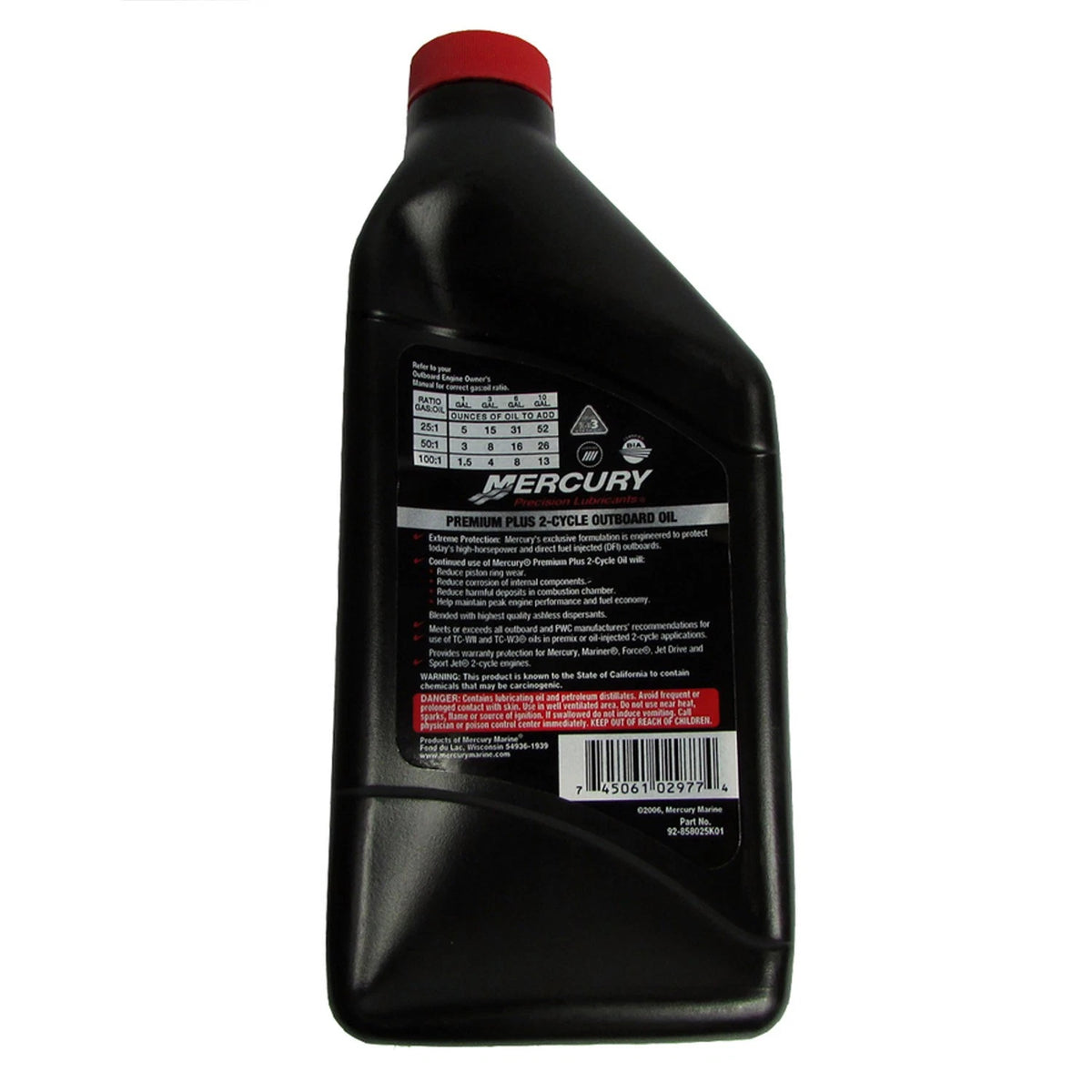2X 16oz 2-Stroke Outboard Engine Oil for Mercury Marine (92-858025K01)