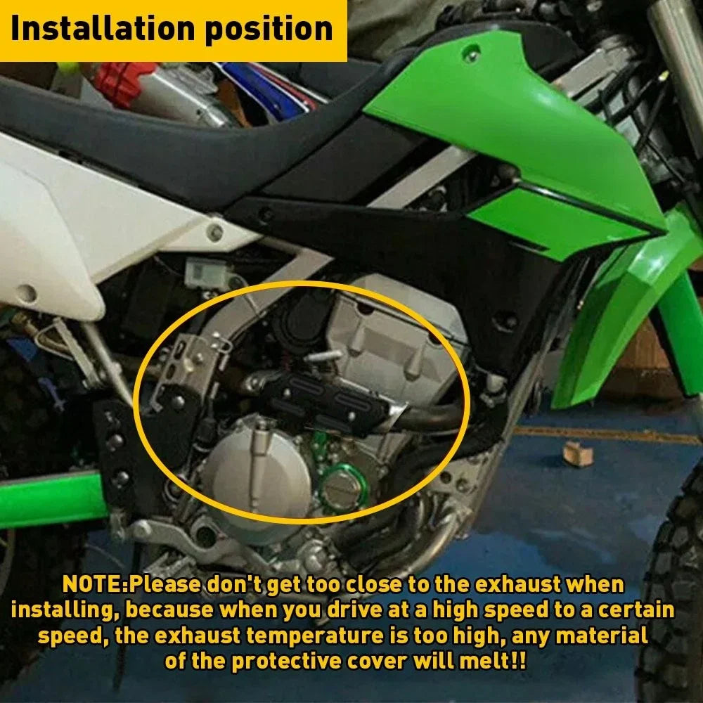 Pipe Shield Heat Guard Cover for Honda CRF450R CRF450X (2002–2020)