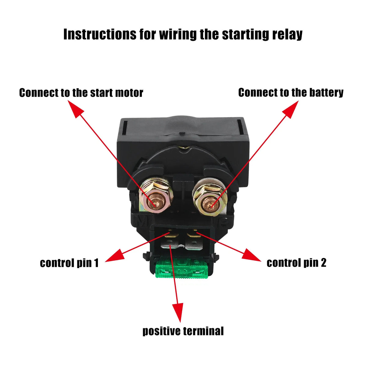 Starter Relay Solenoid for Suzuki GSX-R600 (1992–1993), GSXR1100 (1993–1998)