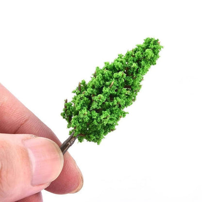 50Pcs Mini Model Trees for HO Scale Train Diorama Scenery