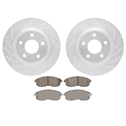 Rotor Set for Nissan Juke (2011–2017) ALX-PAU-DF-7512-67500-CLA2 Vented Drilled Slotted