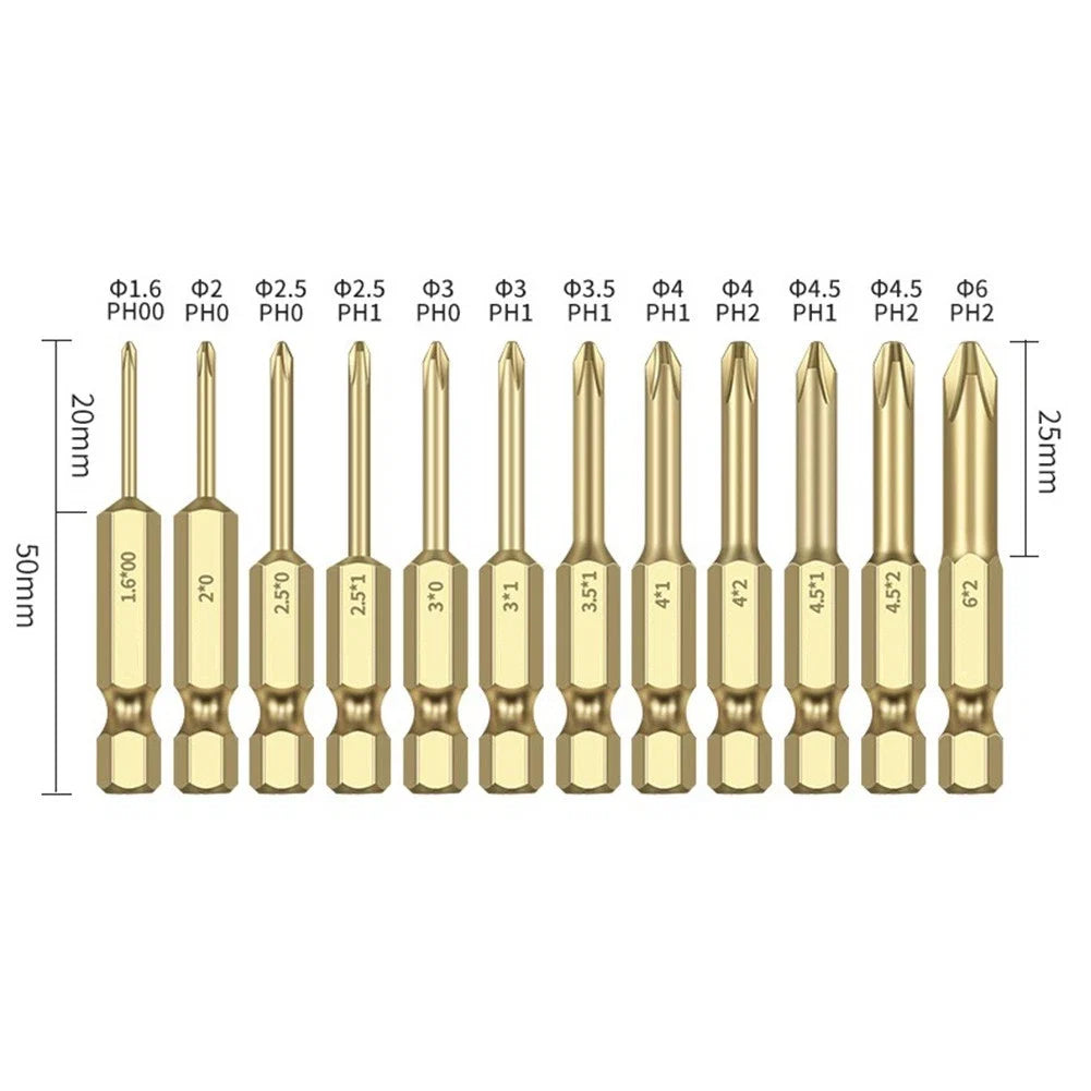50mm Hex Screwdriver Bit for Electric and Hand Tools (PH00 PH2)
