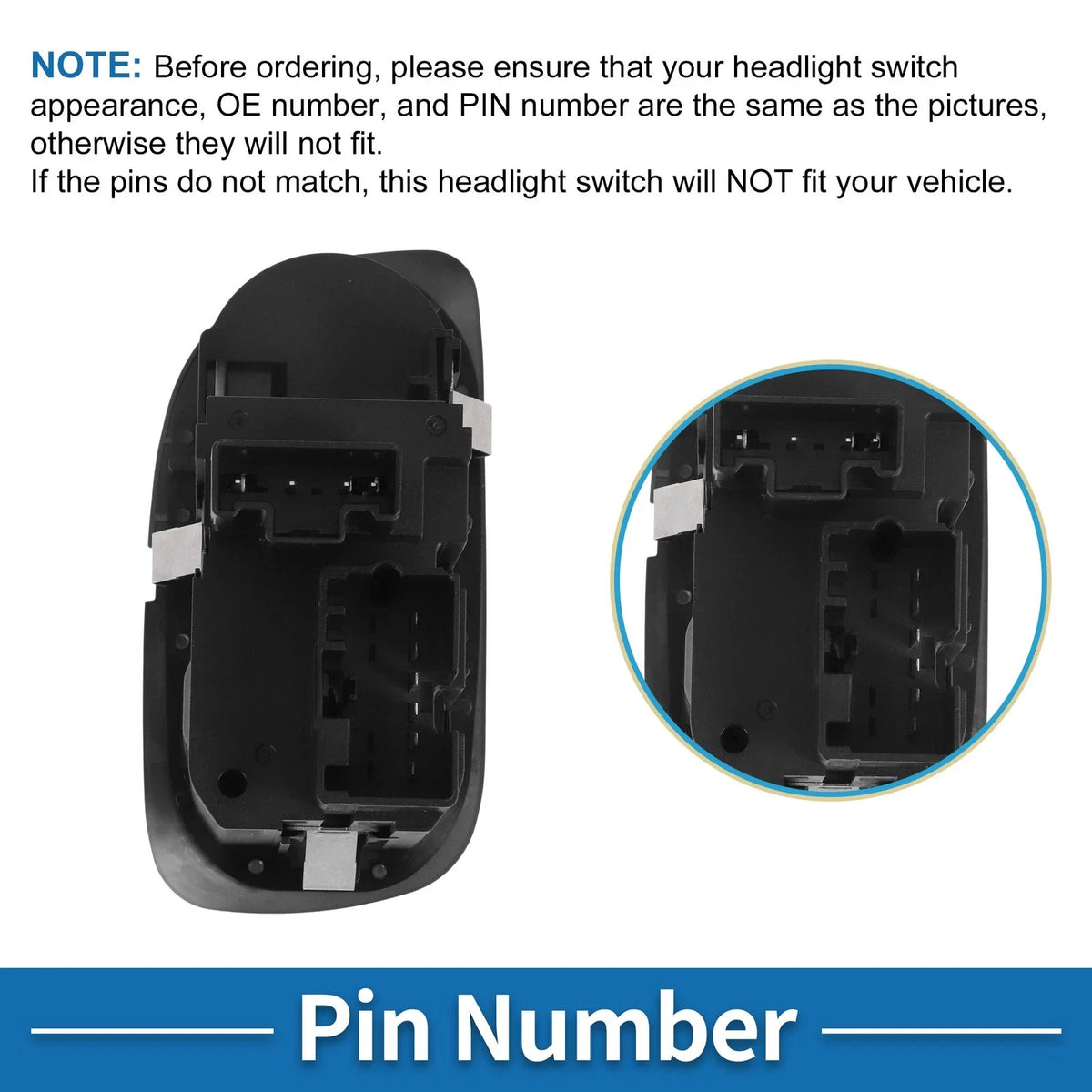 Headlight Switch No.YL3Z11654CAA/DS1380 for Ford F150 (2004–2008)