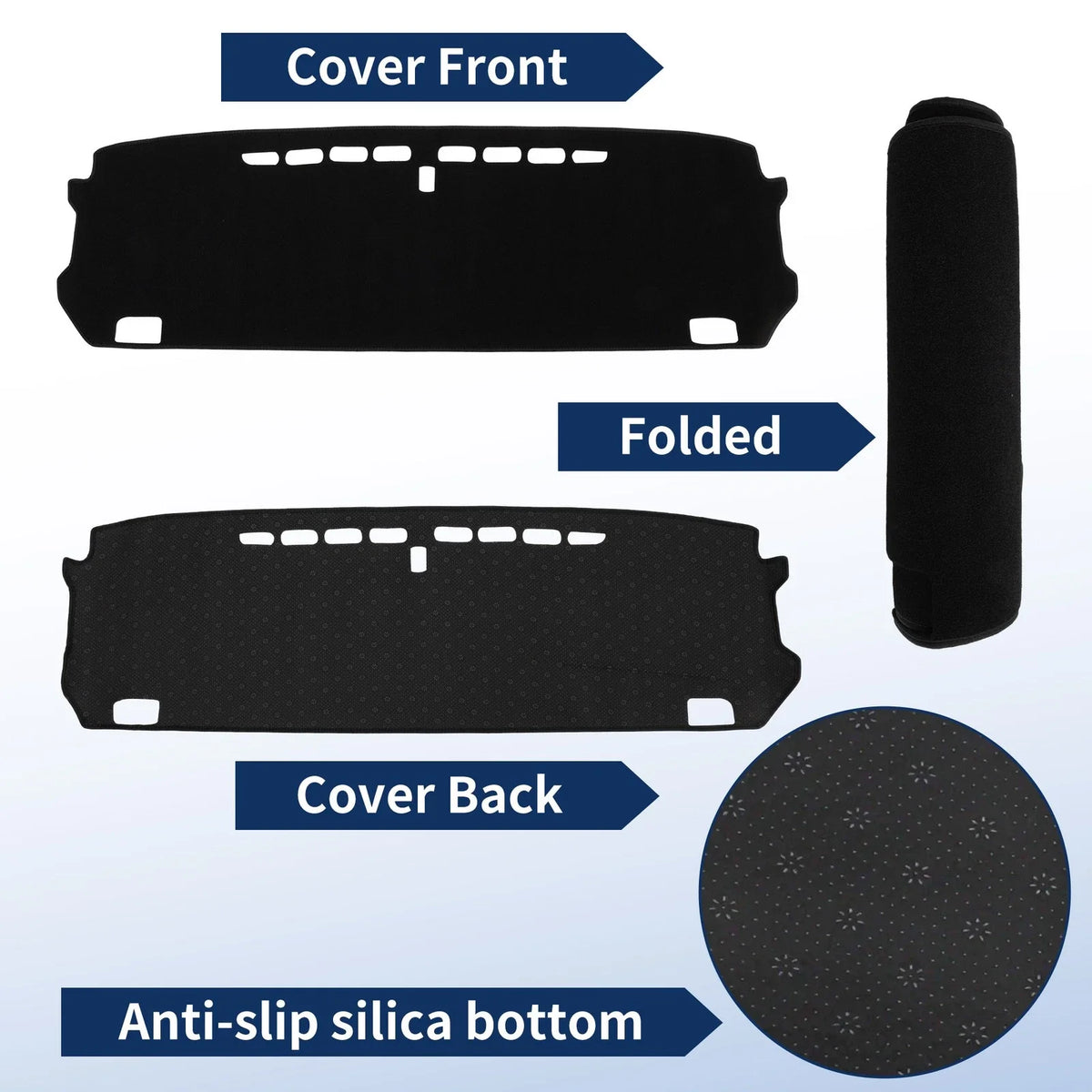 Dash Cover for Honda Fit (2007–2019) GR1/GR2/GR3/GR4/GR5/GR6/GR7 Black