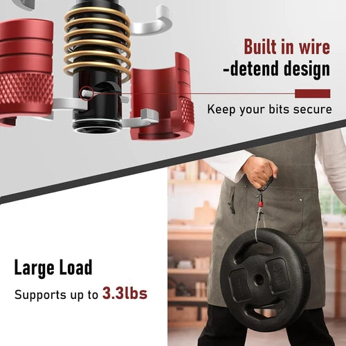 6pc Enhanced Non-Slip Bit Holder Set for 1/4 Inch Drill