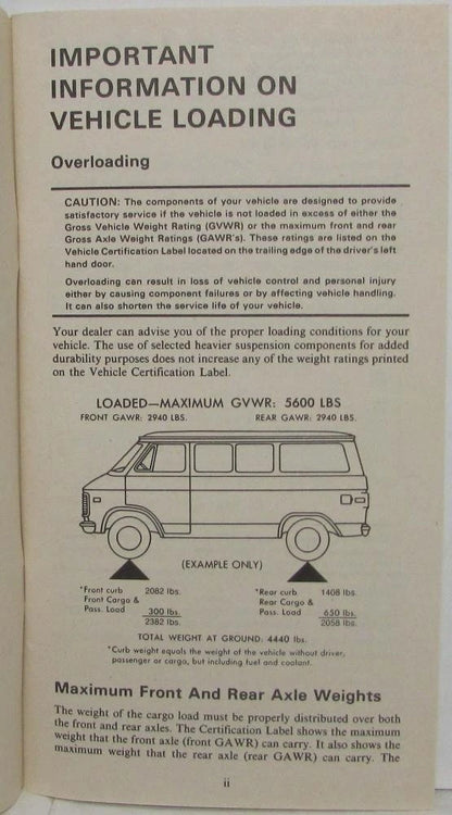 Owners Manual for 1979 GMC Vandura Gaucho Rally Wagon (1979)