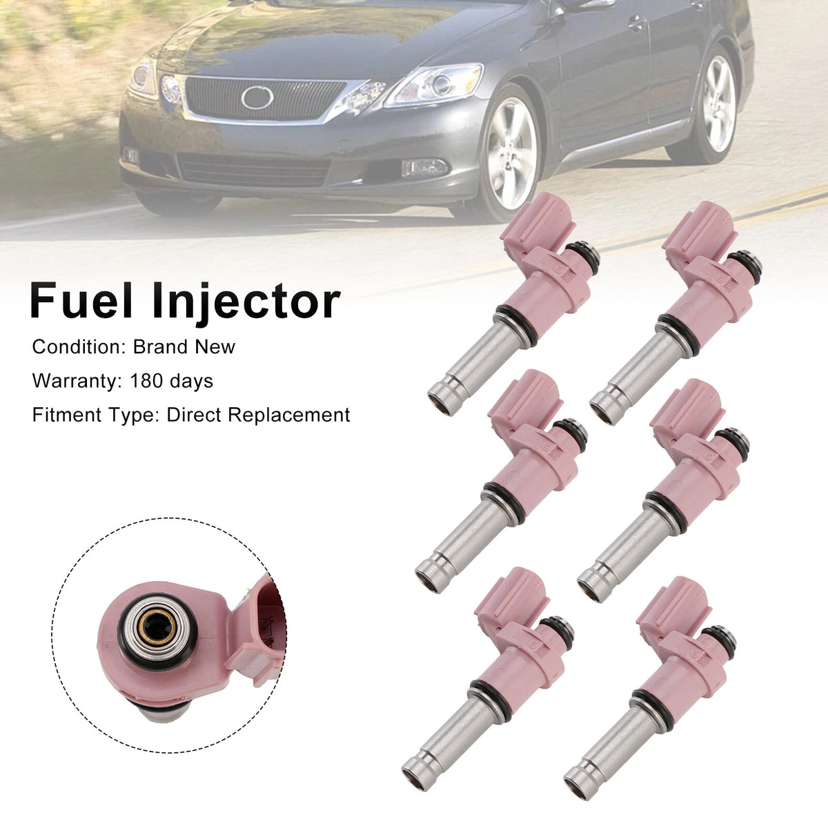 6PCS Fuel Injectors for Lexus GS350 RC350 (2007–2015) 23250-31070 23209-31070