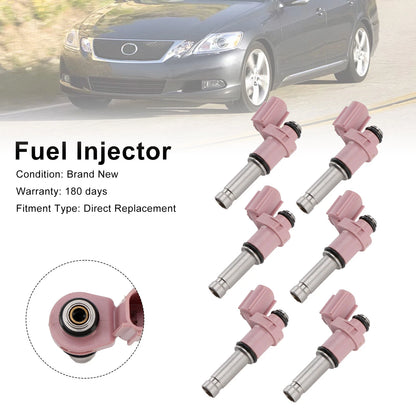 6PCS Fuel Injectors for Lexus GS350 RC350 (2007–2015) 23250-31070 23209-31070