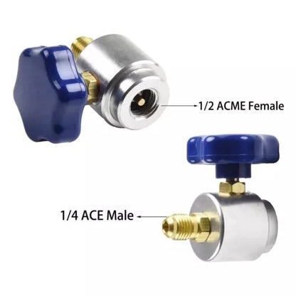 Self Sealing R134A Can Tap Valve Adapter for A/C Charging (2010–2023)