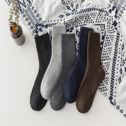 3 Pairs Heavy Duty Thermal Wool Heated Work Crew Socks for Men
