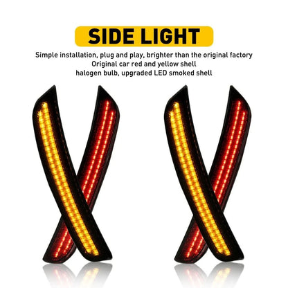 2X Smoked LED Side Fender Marker Lights for Dodge Charger (2015–2021)