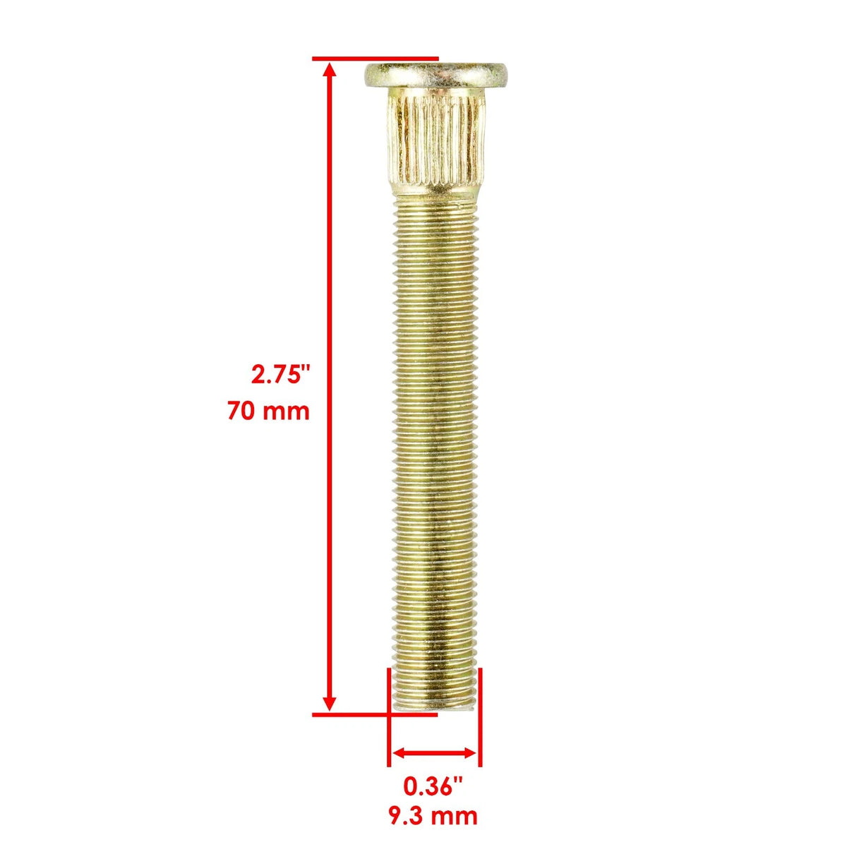 Set of 4 Front Wheel Hub Studs for Polaris RZR 800 RZR S 800 (2009–2014) BL101A2005