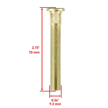 Set of 4 Front Wheel Hub Studs for Polaris RZR 800 RZR S 800 (2009–2014) BL101A2005